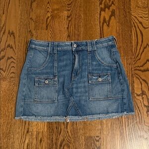 American Eagle Outfitters hi rise festival Denim Jean Mini Skirt 12 Long